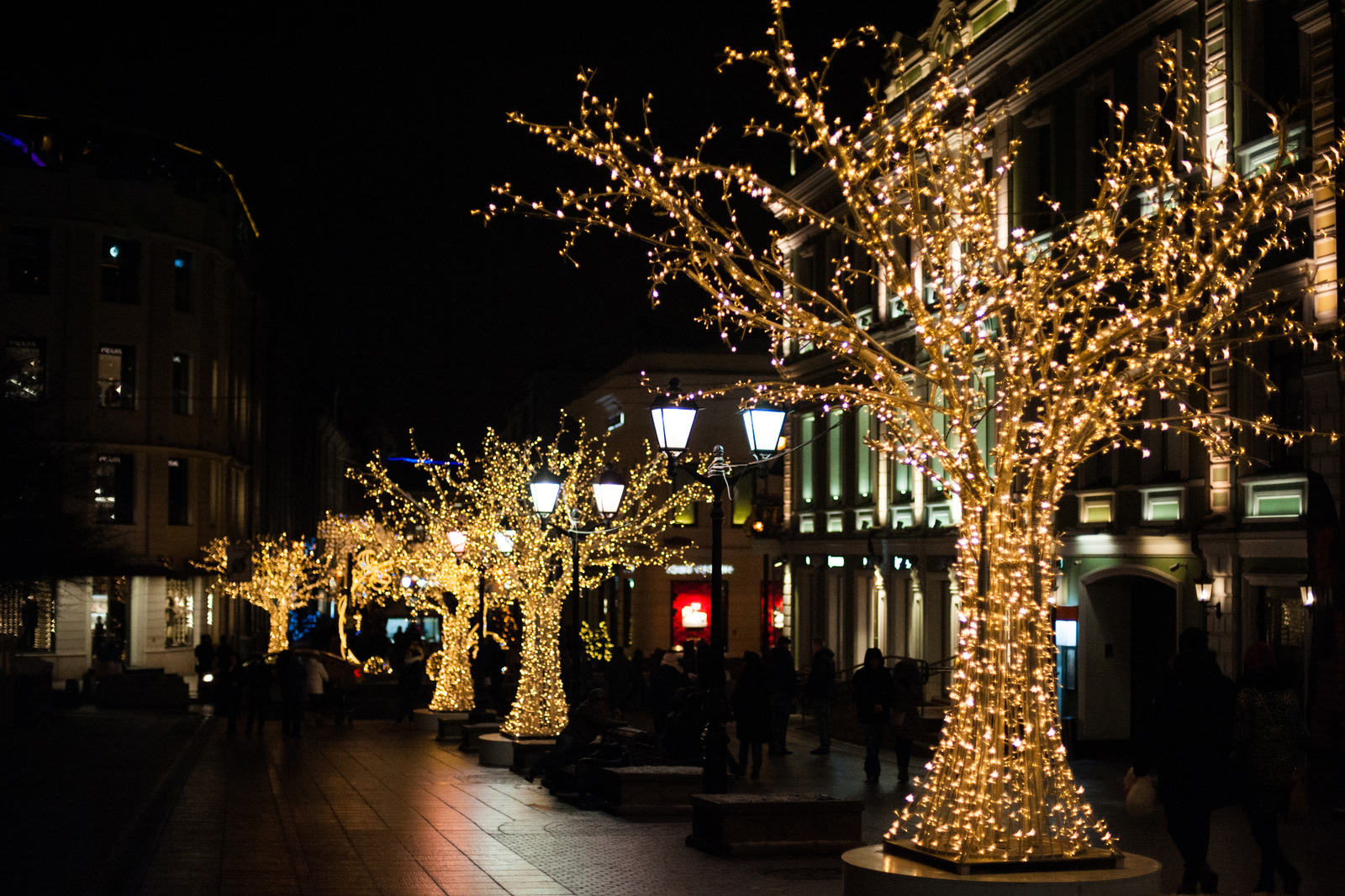 Christmas street lights